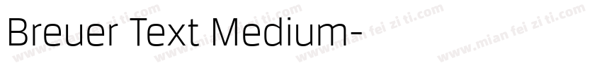Breuer Text Medium字体转换